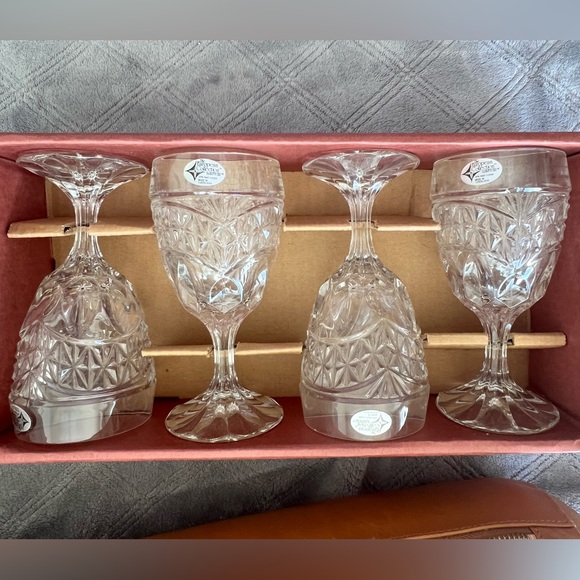 Vintage Crystal Luna Water Glass